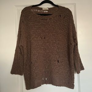Distressed Brown Sweater